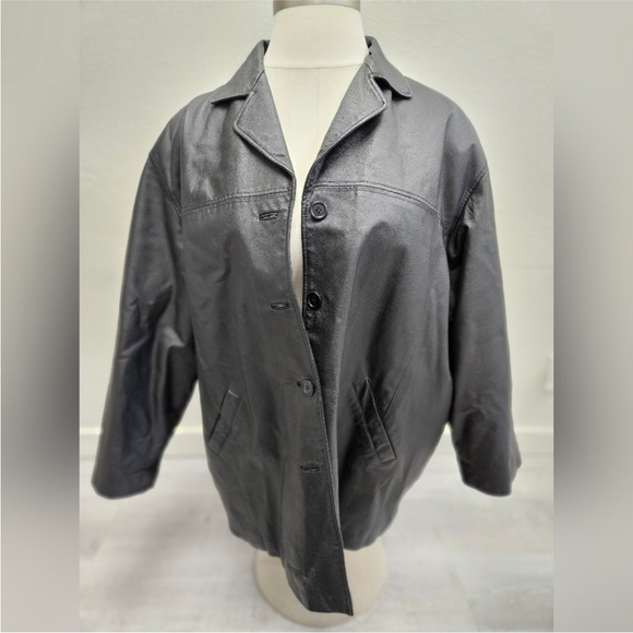 Classic Black Leather Jacket - Picture 2 of 7